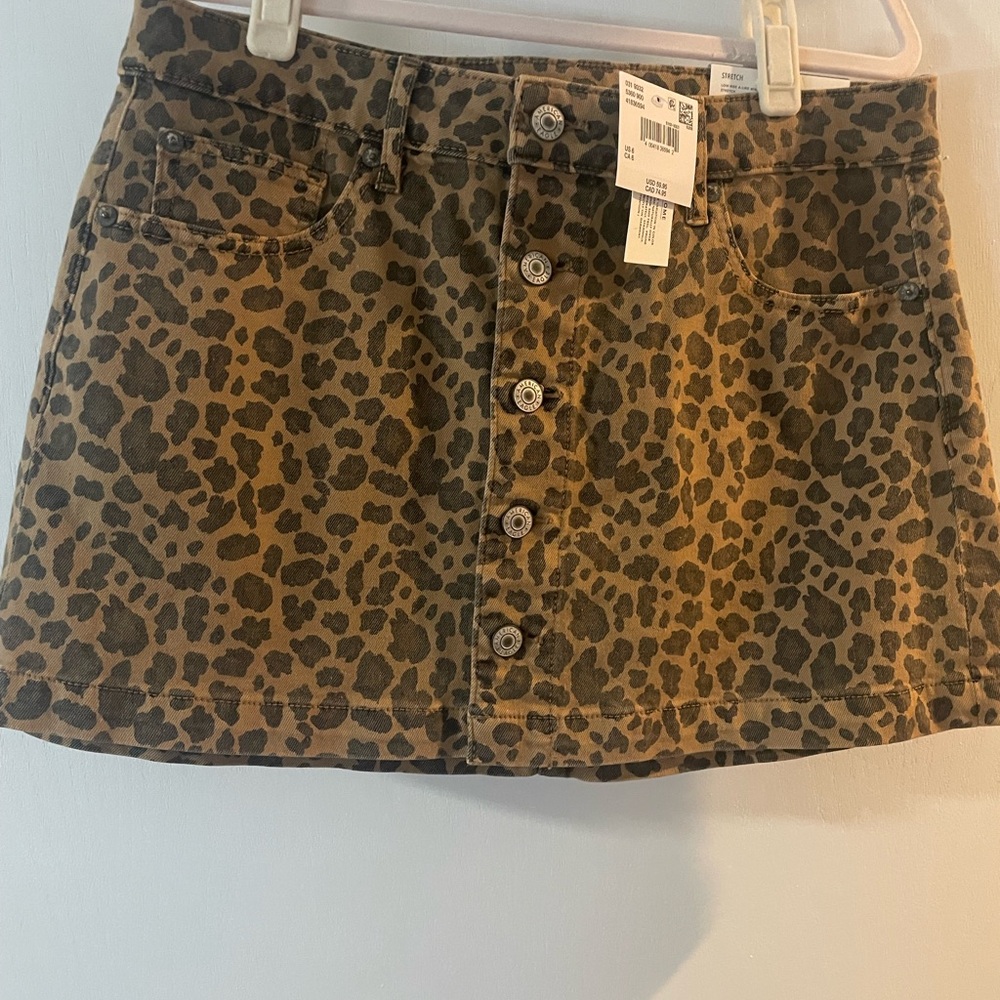 American Eagle Outfitters Leopard Print Mini Skirt